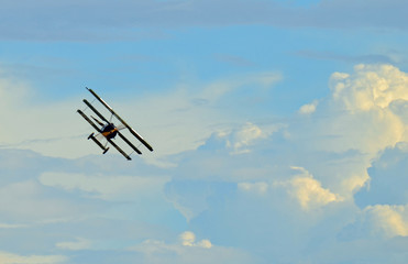 Fighter plane on the sky