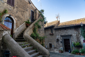 Bracciano, Roma: the medieval castle by night
