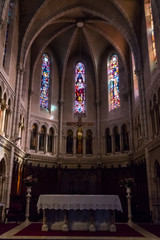 Interior of ancient gothic cathedral in Spain