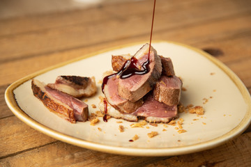 duck breast with delicious sauce