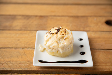 Spanish typical sepia and potato top