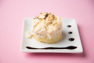 Spanish typical sepia and potato top