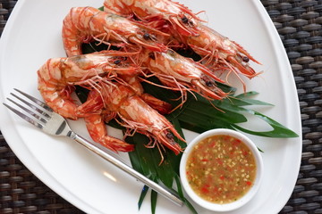 shrimps on a plate