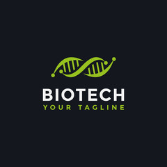 DNA Genetic Logo Design Template