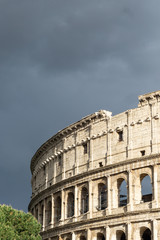 Colosseum on a stormy day 