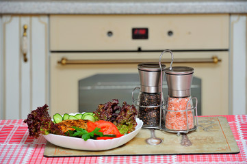 Spice jars and cooking