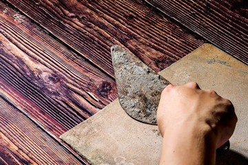 To lay out textiles, interiors concept