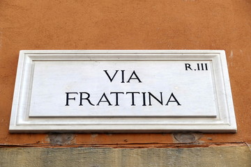 Obraz premium nomi delle strade e piazze di roma,italia