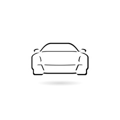 Car icon isolated on white background