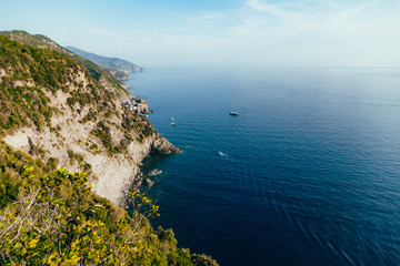 View of the Cinque Terre coast.