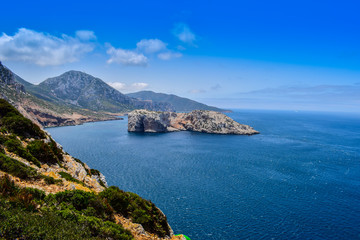 Panoramic View of Isle Laïla, Moroccan Coast Belyounech City, Morocco
