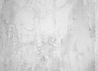 Old peeling white paint on concrete wall, texture background