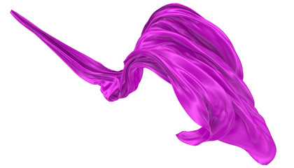 Obraz premium Abstract background of magenta wavy silk or satin. 3d rendering image.