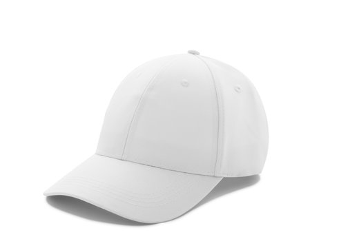 Baseball cap white templates, front views isolated on white background. Mockup