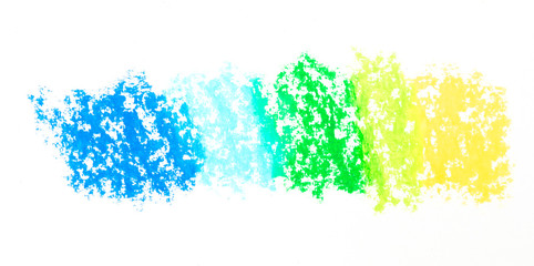 Rainbow crayon pattern on a white background