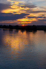 Fototapeta na wymiar Lovely sunset in the Danube Delta