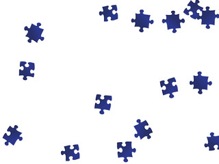 Business riddle jigsaw puzzle dark blue pieces 