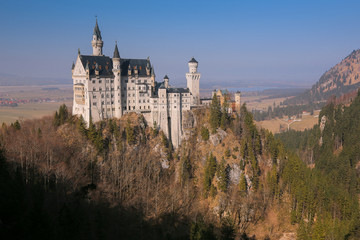 Fototapeta na wymiar View of the castle in Bavaria, autumn 