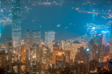 Hong Kong landscape at night