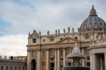 St Peters Rome viewed from the  Square
