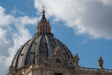 Fototapeta na wymiar Dome of St Peters Rome Italy