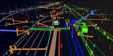 The BIM model of the infrastructure object of urban utilities