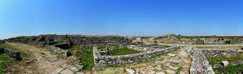 Ruins of Histria Fortress, Constanta County - Romania 29.Aug.2018. The Histria fortress was the oldest certified city on the current territory of Romania 630 BC.