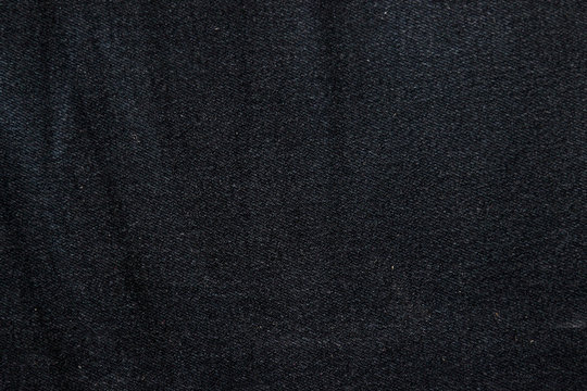 Texture Of A Black Denim Fabric