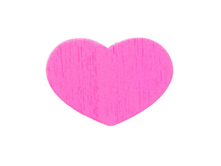 Pink heart isolated on a white background