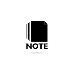 Note icon isolated on white background