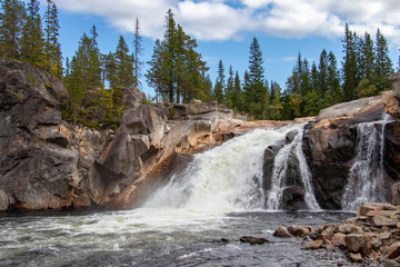 Wasserfall Dragas Smeltehytte, Norwegen