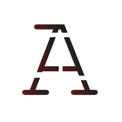 Monogram design elements, graceful template.elegant logo design. A logo line art monogram. Letter A on a white background. Letter A vector logo. Business sign, identity, label, badge