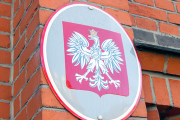 Polish white eagle, government sign