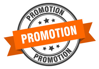 promotion label. promotion orange band sign. promotion