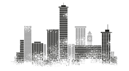 Fototapeta premium city skyline with reflection