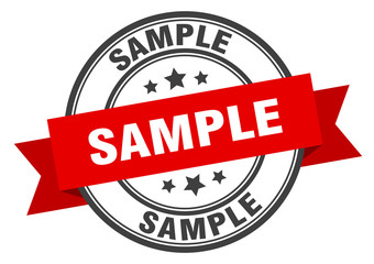 sample label. sample red band sign. sample