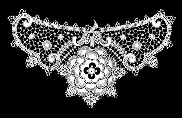 Black and white lace, border flowers, fashion style, decoration element, pattern for every backdrop.