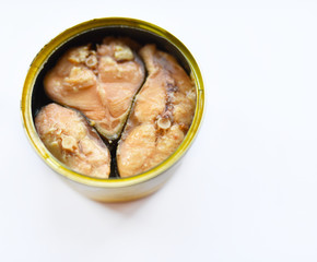 canned red fish in a tin