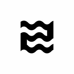 Vector Wave Heat Logo Letter Z