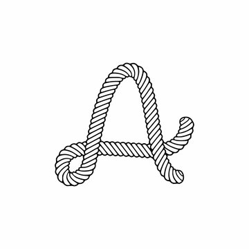 Vector Rope Logo Letter A