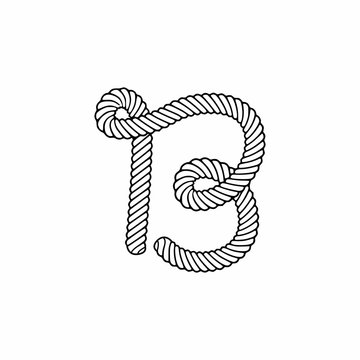 Vector Rope Logo Letter B
