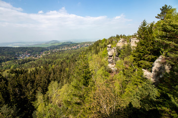 Fototapeta na wymiar Wanderung Zittauer Gebirge - Jonsdorf 2