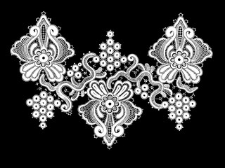 Black and white lace, border flowers, fashion style, decoration element, pattern for every backdrop.