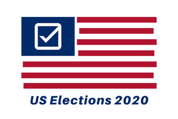 American flag with checkmark symbol instead stars.