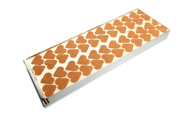 Large pie in metal tray