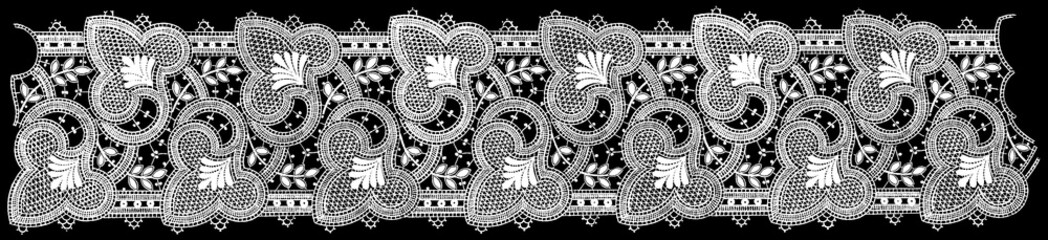 Black and white lace, border flowers, fashion style, decoration element, pattern for every backdrop.