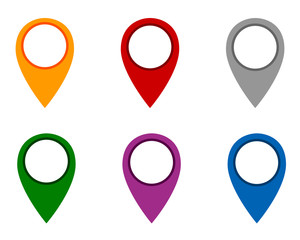 Pins in unterschiedlichen Farben
