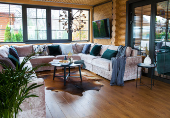 interior in a living room in private house