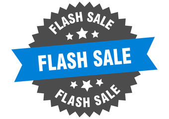 flash sale sign. flash sale blue-black circular band label