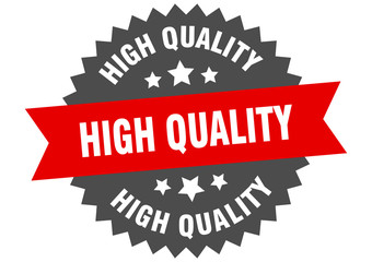 Obraz premium high quality sign. high quality red-black circular band label